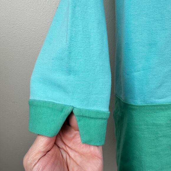 Kate Spade Knit Top Boatneck Color Block Turquoise Green Small Preppy Classic - Picture 4 of 11